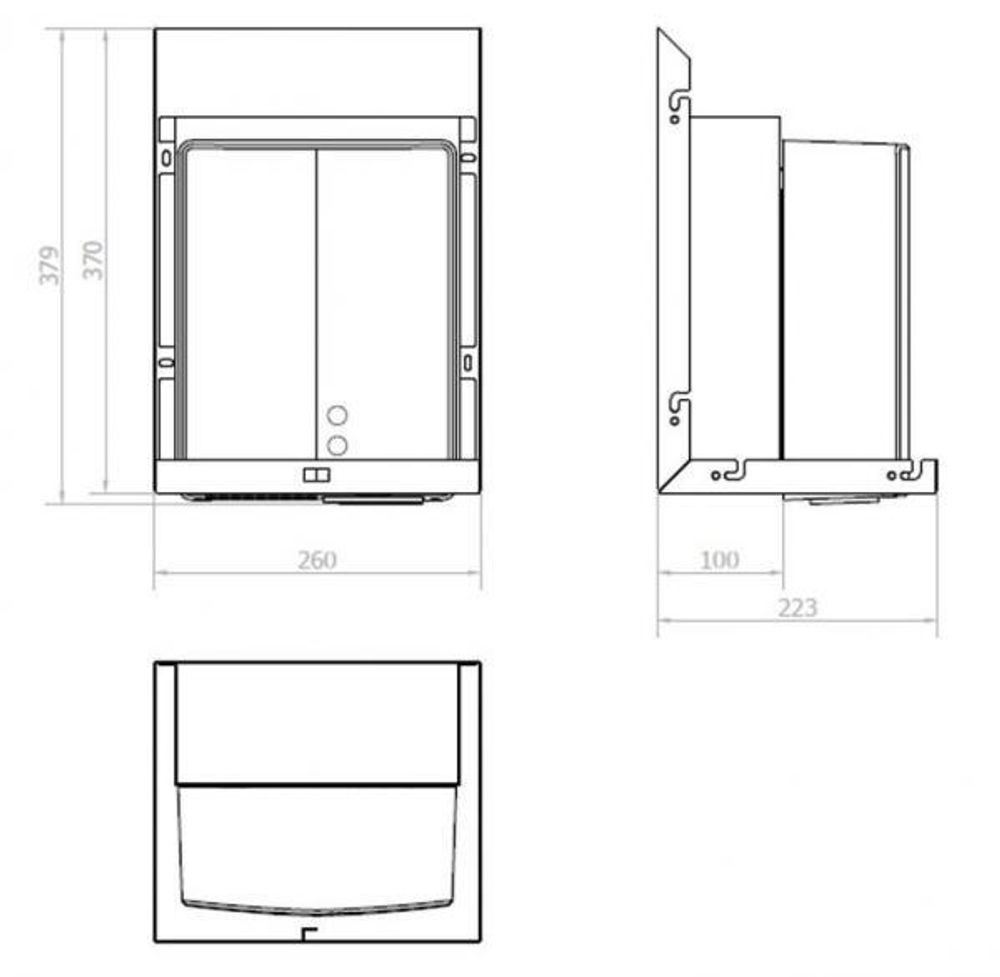 Сушилка для рук встраиваемая за зеркалом BIGFLOW EVO 2050W для MUMO. 12053.H1 матовый