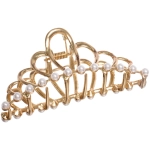 Заколка - краб для волос на блистере «PREMIUM», диадема, цвет серебро и золото, 9,5см