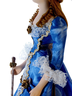 Кукла фарфоровая Дама с тростью