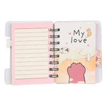 Блокнот Basir, формат А7, серия "Лапки", яркая обложка, 52 листа, размер 12*9.2 см