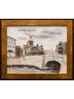 Картина маслом "Исаакиевский собор" Ларкина