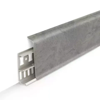 Плинтус напольный Деконика Д70 547 Лофт светло-серый (70х21х2200 мм) Deconika