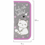 Пенал ПИФАГОР, 1 отделение, ламинированный картон, 19х9 см, Cute Weow, 229197