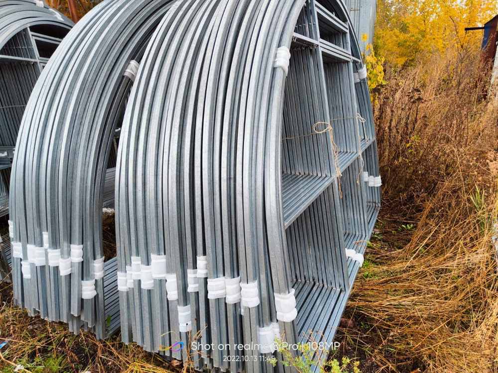 Каркас теплицы "Удачная" Оцинкованная Эконом 20*20мм шаг дуг 0.67м, Ширина 3м, высота 2,1м, длина 6м.