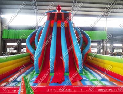 Детский надувной батут-горка "Крутые виражи"