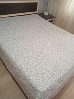 Покрывало жаккардовое двухстороннее Нежность 300-17 серый 2.0 (180х200)