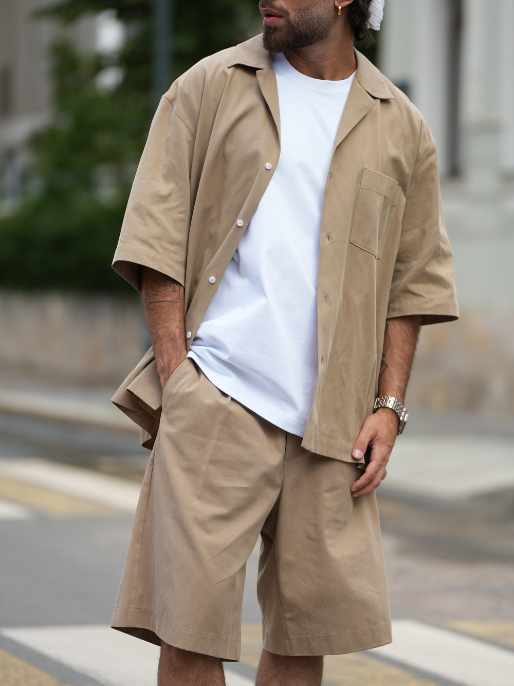 Шорты широкие | camel