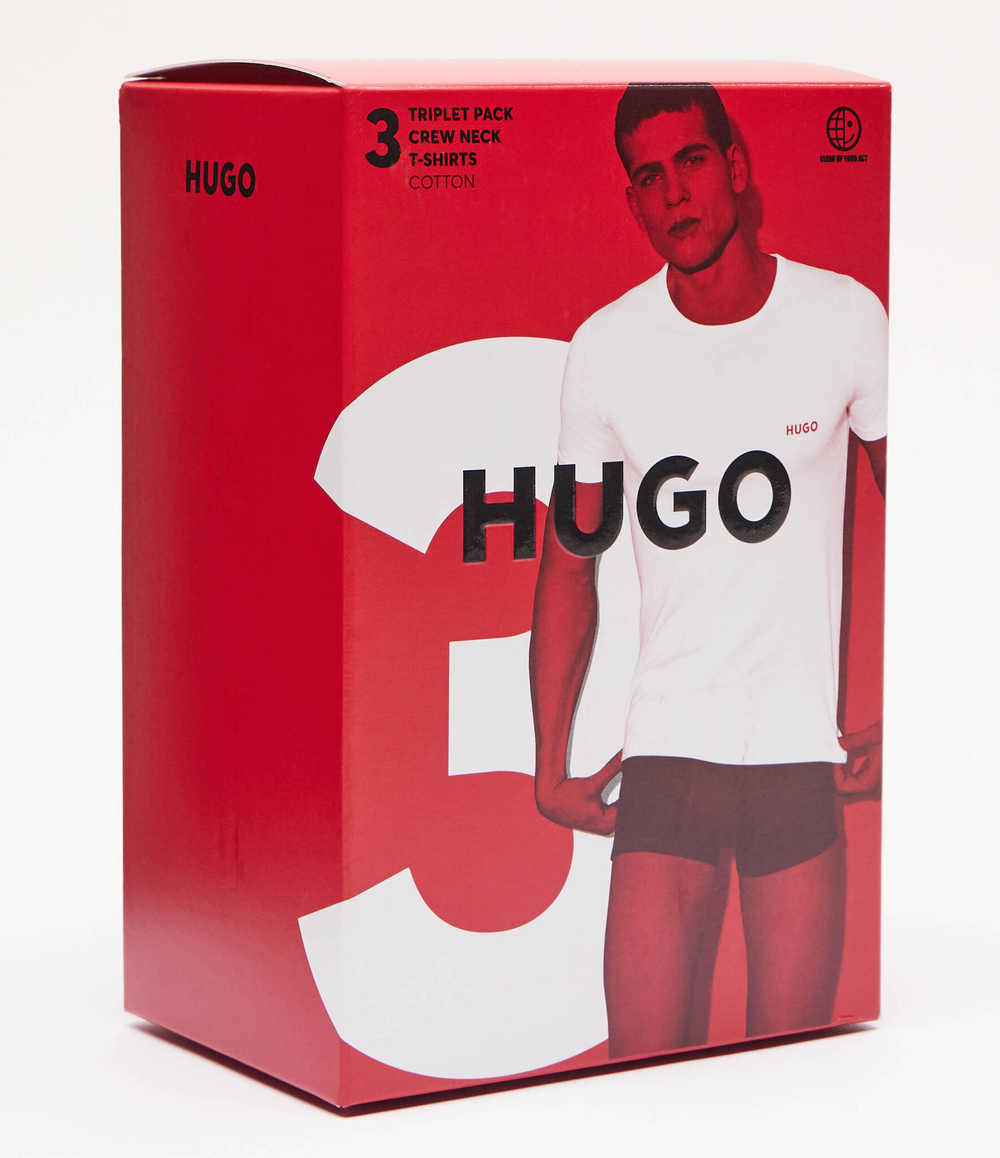 Футболка 3шт. Hugo Bodywear - черный(50480088)