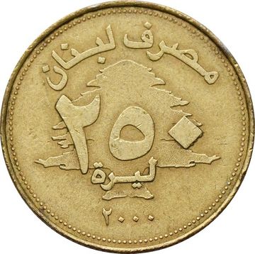 250 ливров 2000 Ливан