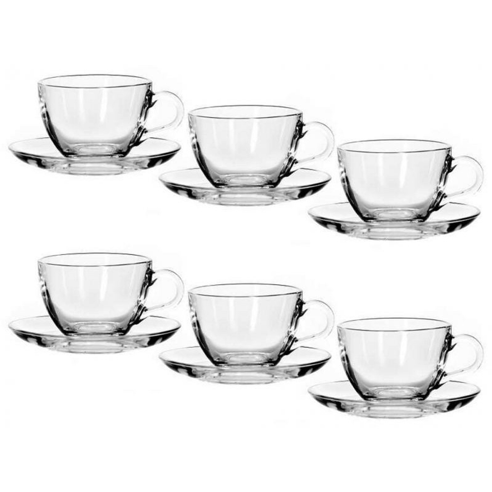 Чашка с блюдцем БЕЙЗИК 6 персон 215мл