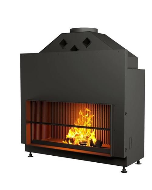 Открытая каминная топка с сеткой АСТОВ О1С 120\57