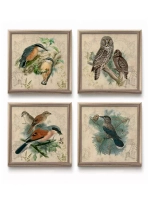 Картины на стену интерьерная на холсте 4 шт, 23*23 см