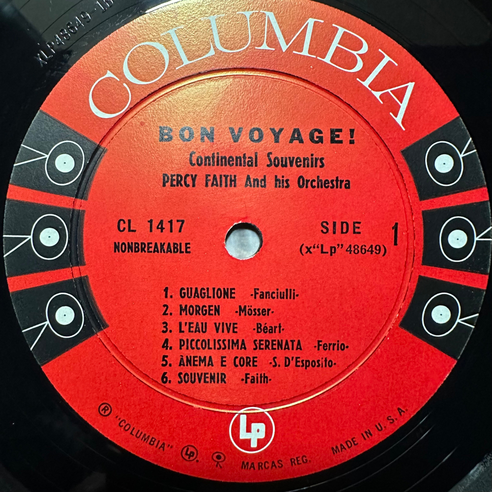 Percy Faith And His Orchestra - Bon Voyage! Continental Souvenirs (США 1960г.)