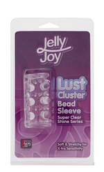 Прозрачная насадка на пенис с шипами и бугорками JELLY JOY LUST CLUSTER CLEAR (Цвет: прозрачный)