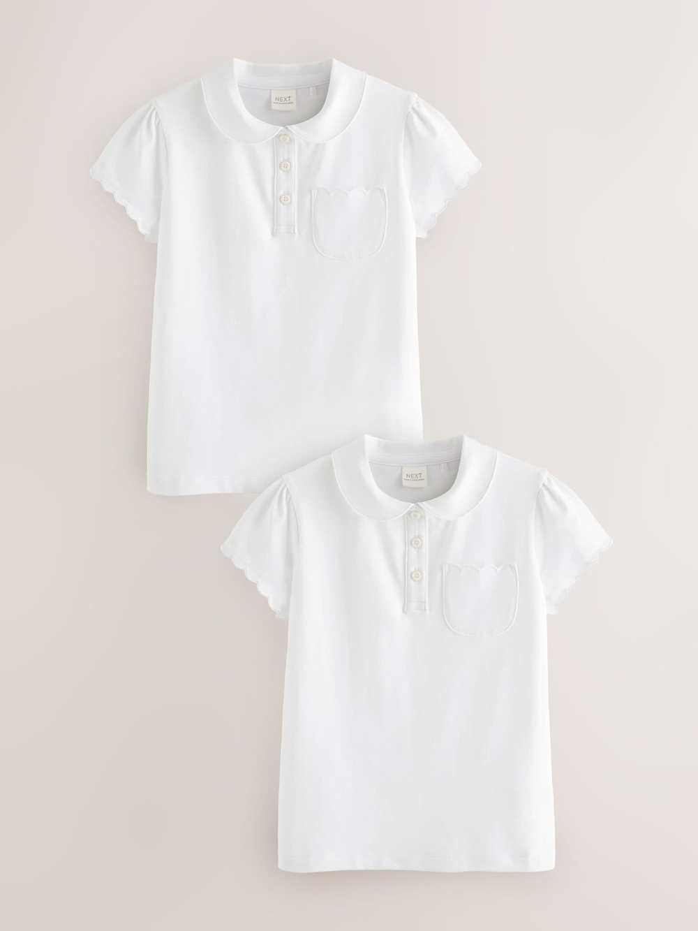 Поло школьное для девочки Next Q76-858, 2 шт., Белый