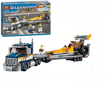 Конструктор Bela «Грузовик для перевозки драгстера» арт.  10650 (City 60151) / 345 деталей