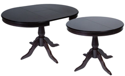 Стол обеденный Эдельвейс К 1000 (дуб/тон Венге)