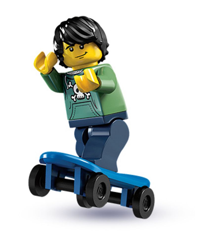 Минифигурка LEGO col01-6 Скейтер