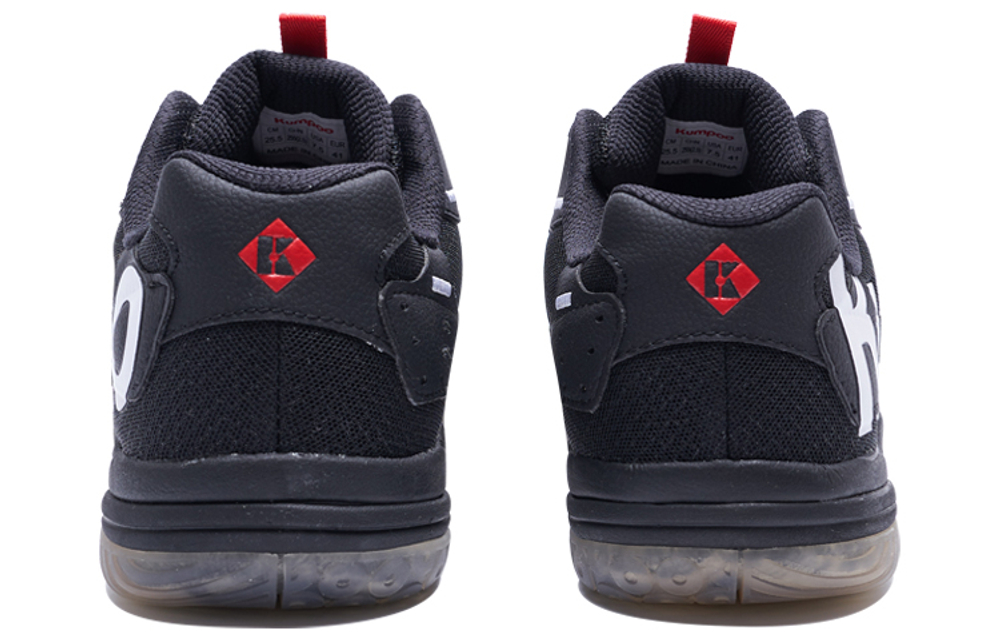 KUMPOO Flip Light Wheel D72 Cushioning Breathable Coverage Support Lightweight Low top Badminton Shoes Unisex Black