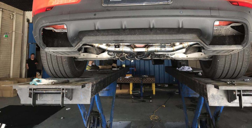 Спортивная выхлопная система с дистанционно управляемыми заслонками для Porsche Cayenne 2.9T 2018+ Порше Каен