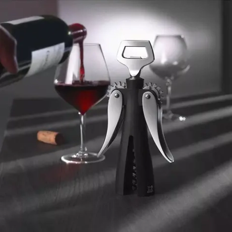 Штопор механический Peugeot Sauverain с двумя ручками черный