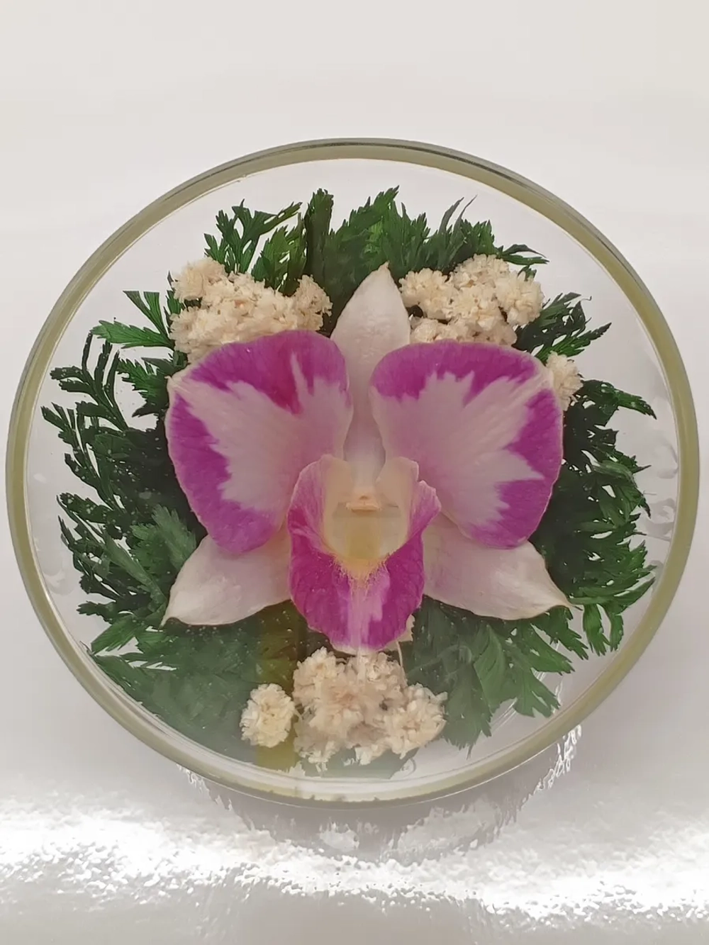 натуральные цветы в стекле, вакуум