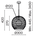 Подвесной светильник Maytoni MOD204PL-01BG1