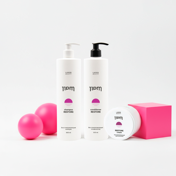 LAROS BEAUTY 11PM Restore Комплект для восстановления волос ( шампунь и кондиционер по 500 мл и крем)