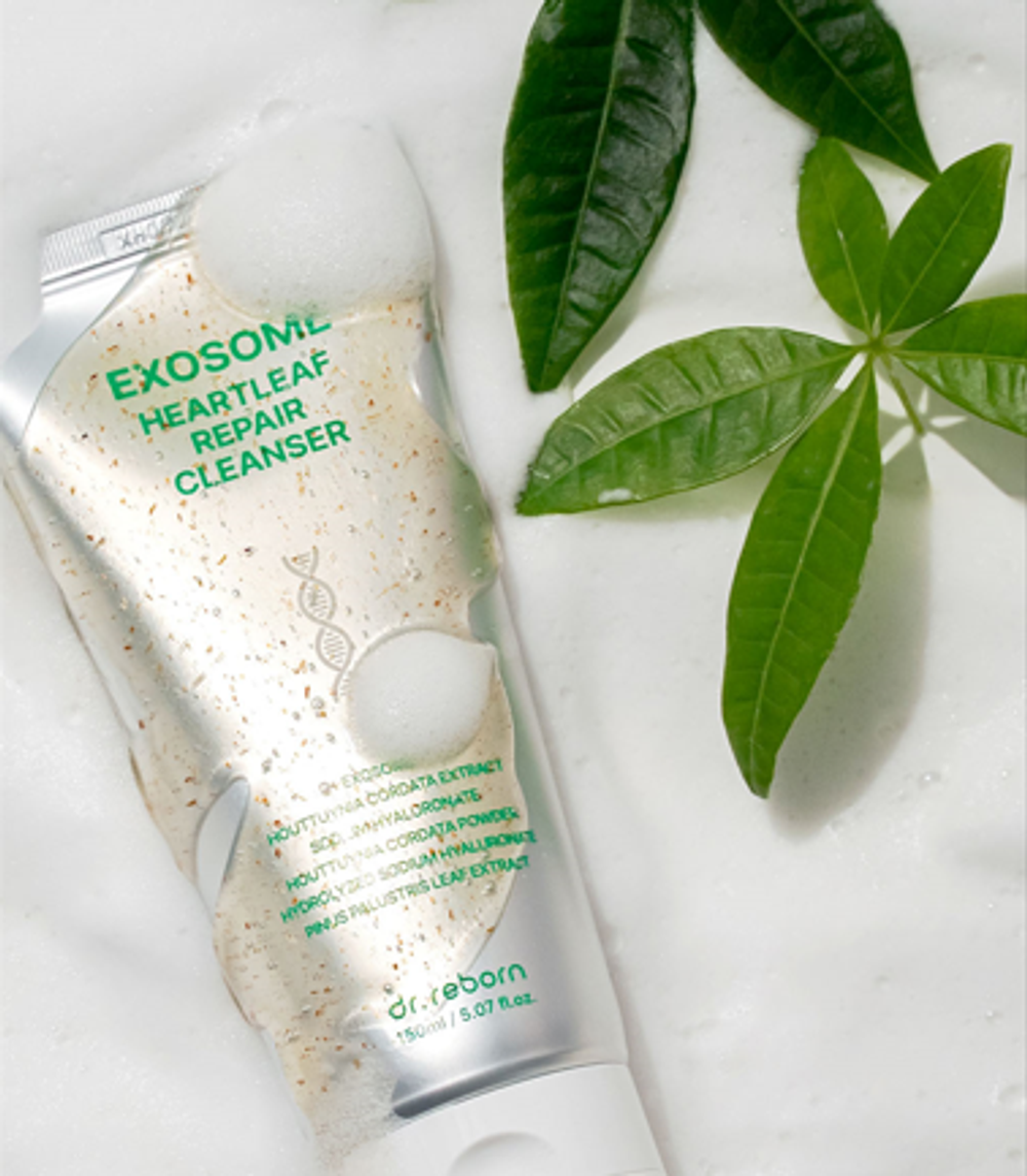 Dr.Reborn Exosome Heartleaf Repair Cleanser гель очищающий с экзосомами для лица