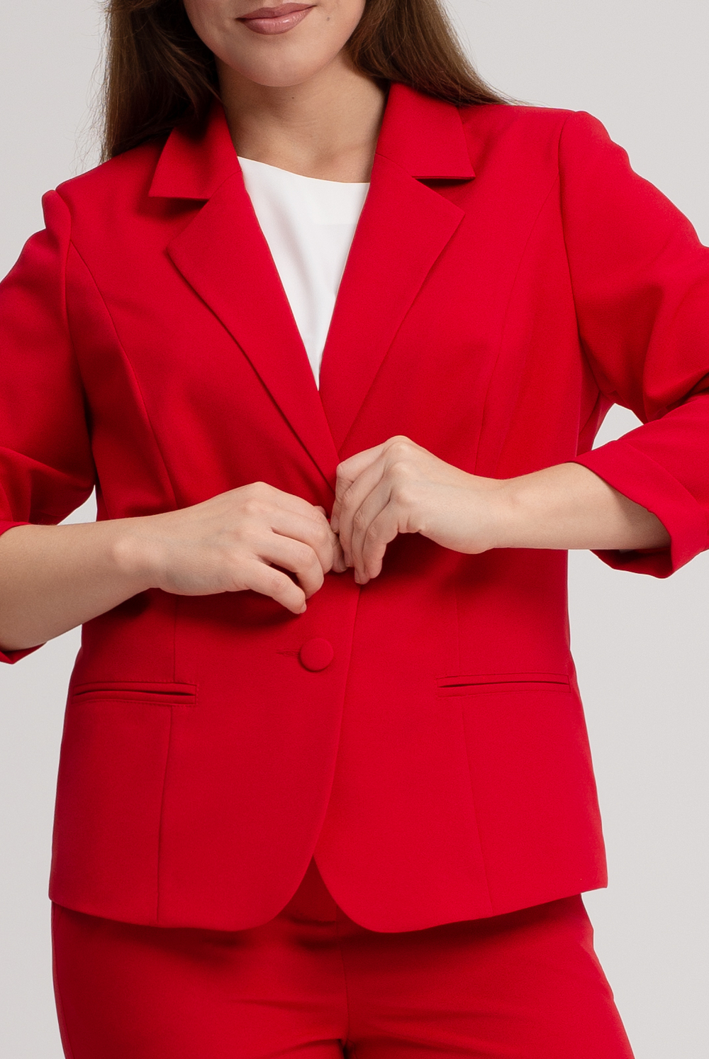 Жакет женский 3736зпб, красный #513Кр043736зпб