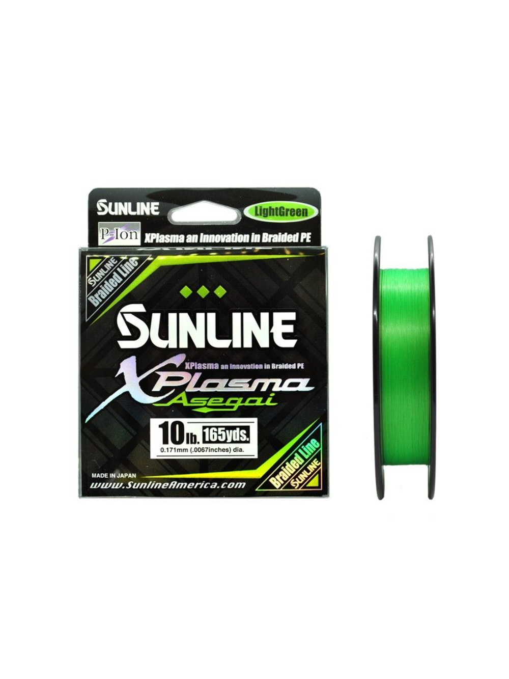 Плетеный шнур для рыбалки Sunline X-Plasma Asegai 165YD (Light Green) 8LB/#0.8