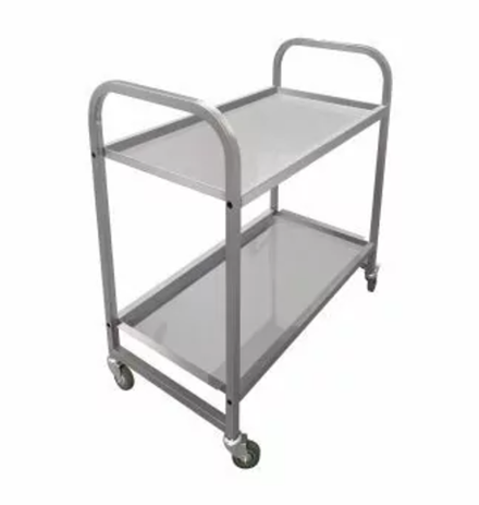 Тележка сервировочная, разборная, 2 яруса, 750х400х835мм, нерж., квадрат. труба