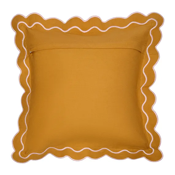 Чехол на подушку с контрастным кантом розового цвета из коллекции trendy ruffles, 40х40 см