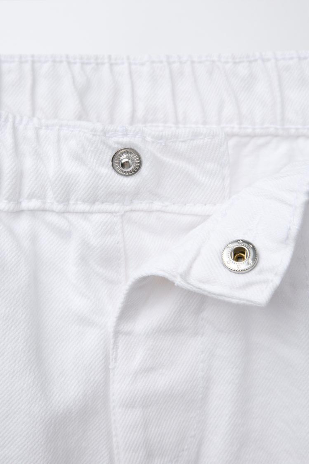 ZARA БРЮКИ BALLOON ИЗ ТВИЛА, БЕЛЫЙ