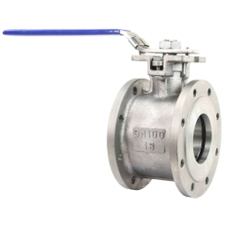 Stainless steel ball valve Elephant BV.CF.Fp.316.200 290 psi, full port, compact flanged connection Class 150, with ISO 5211 mounting pad and handle