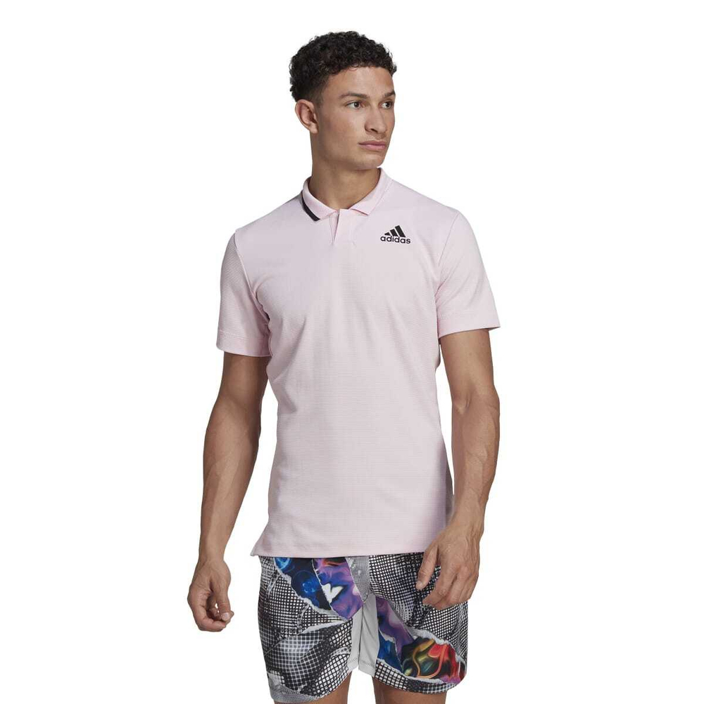 Мужское теннисное поло Adidas US Series Polo - clear pink