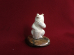 Медведь с бочонком, фигурка из кости