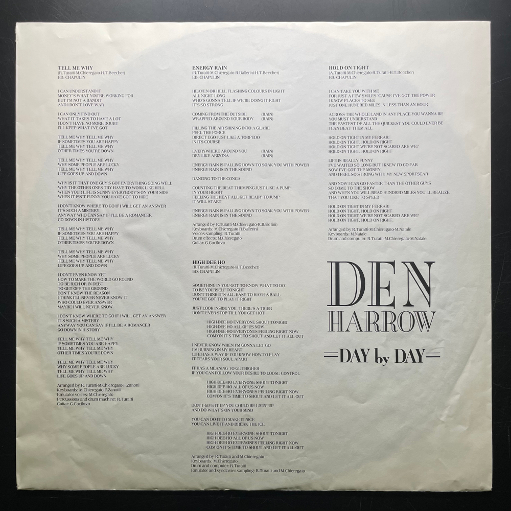 Den Harrow ‎– Day By Day (Европа 1987г.)