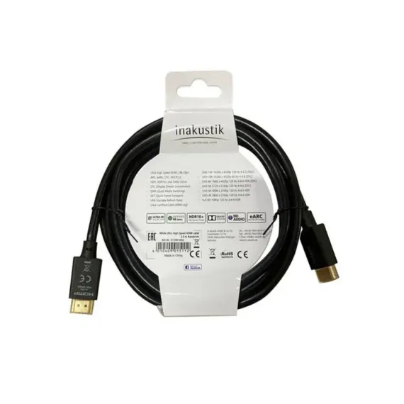 Inakustik White Ultra High Speed HDMI 1m