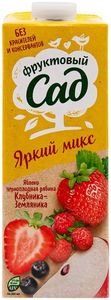 НЕКТАР ФРУКТОВЫЙ САД ЯБЛОКО-ЧЕРНОПЛОДНОЙ РЯБИНЫ-КЛУБНИКА И ЗЕМЛЯНИКА 0.95Л