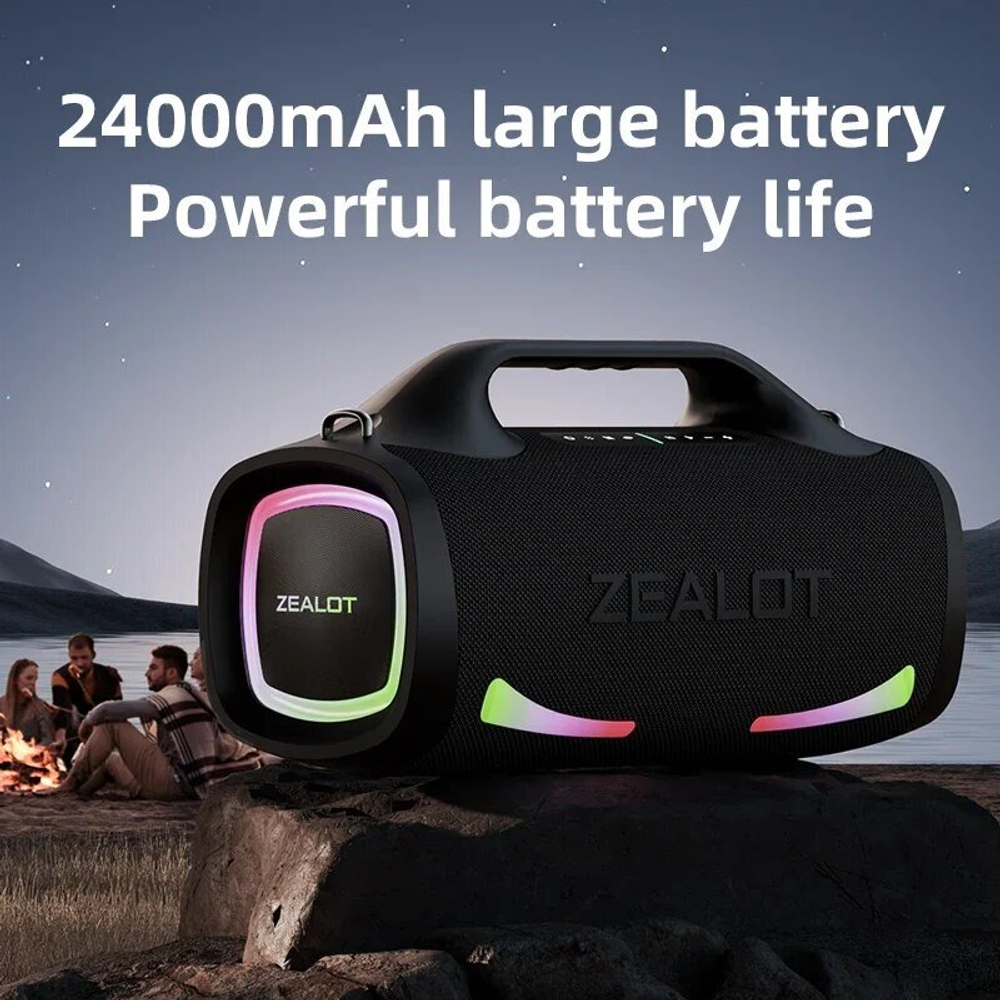 Bluetooth-динамики ZEALOT S79, 100 Вт, 24000 мА · ч, black
