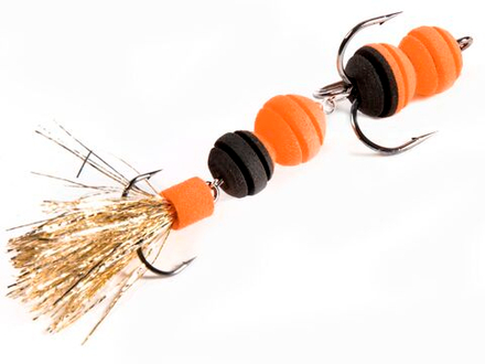 Приманка джиг. LJ PENNON ROLLERWORM оранж./черн. в блистере