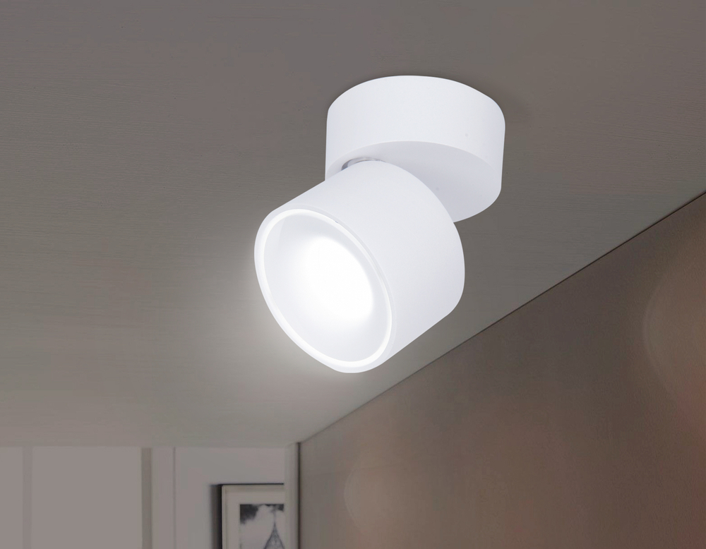 Накладной поворотный светодиодный светильник TN268 SWH белый песок LED 4200K 7W D75*83