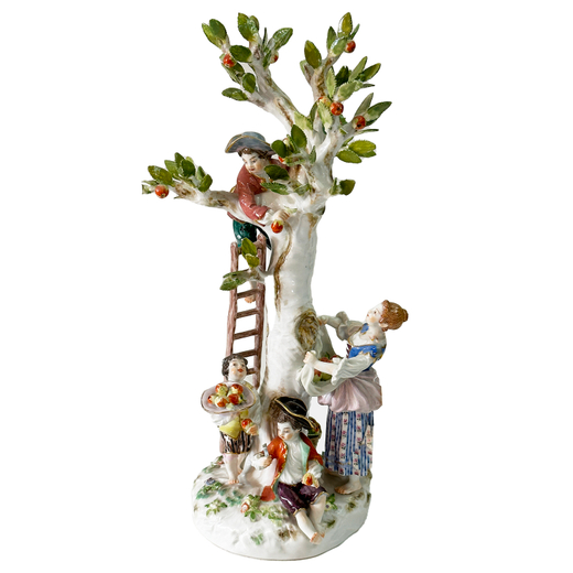 Коллекционный Немецкий фарфор MEISSEN (МЕЙСЕН). Урожай яблок. Автор Иоганн Йоахим Кендлер, 1753г