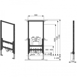 Инсталляция для подвесного биде TECE  TECE Profil 9.330.000