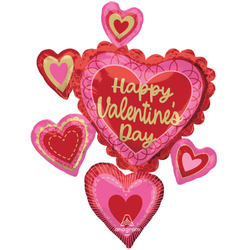 Композиция "Ажурные сердечки Happy Valentines Day"