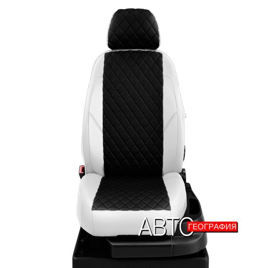 Чехлы на сиденья Citroen C-Crosser (2007-2013) из экокожи "Ромб"