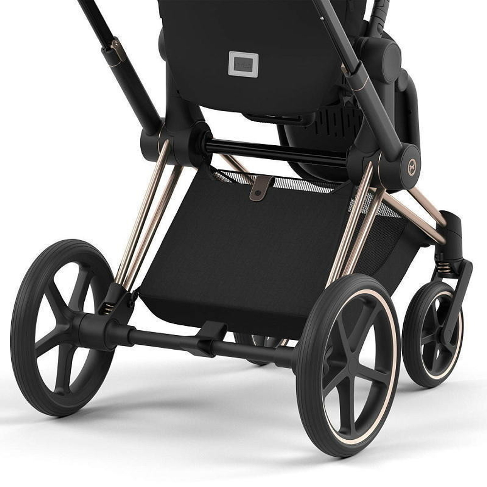 Коляска Cybex Priam IV Rosegold complete Aton S2 Ocean Blue Base One 4 в 1 Sepia Black