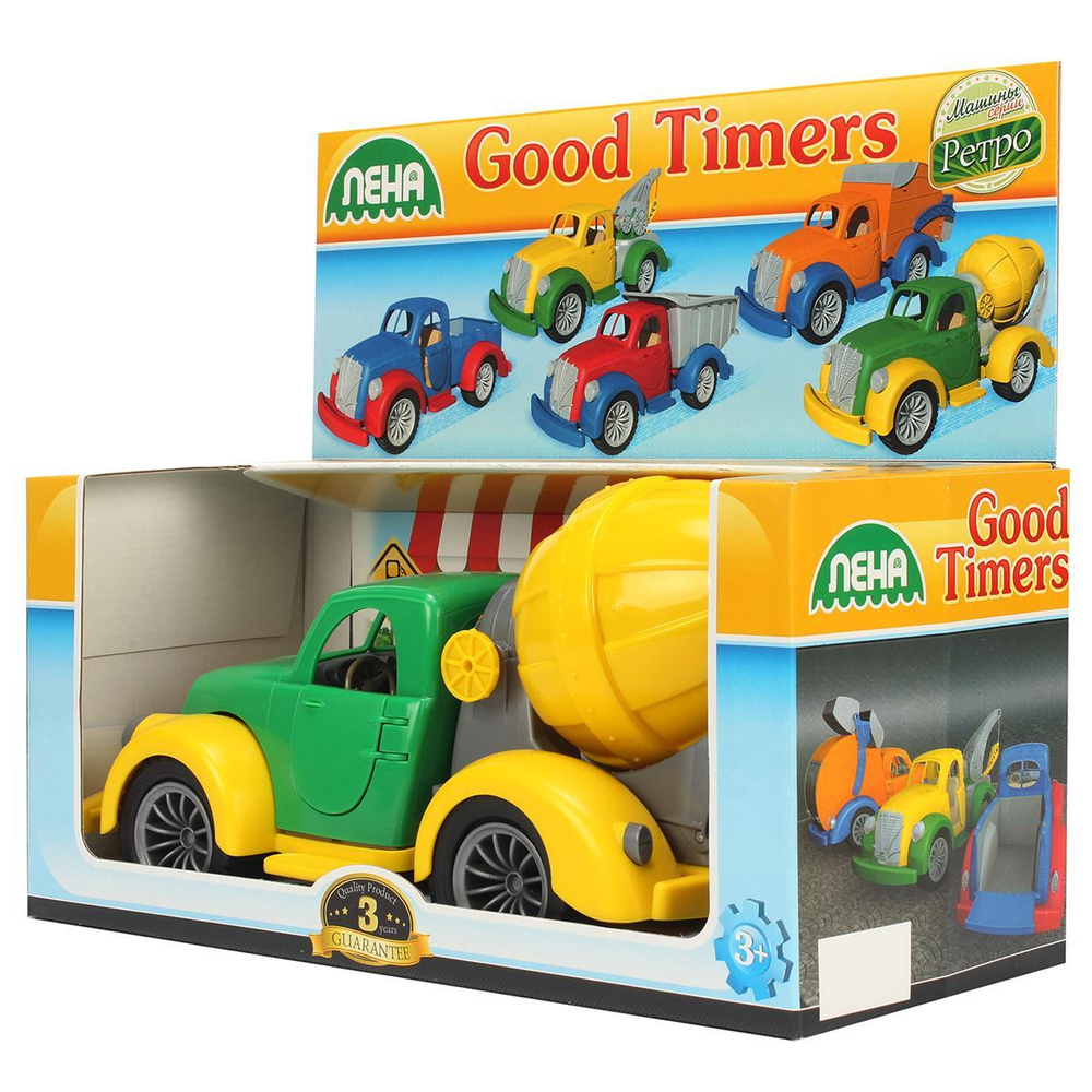 Машина "Ретро" "Бетономешалка" в коробка 32см. (Лена)