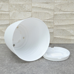 Горшок цветочный Saffron 2,6л с поддоном (белый)